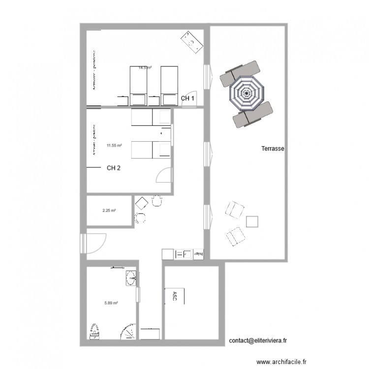 JULIA 1er ETAGE. Plan de 0 pièce et 0 m2