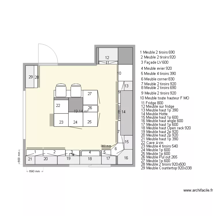Villa CIMIEZ. Plan de 