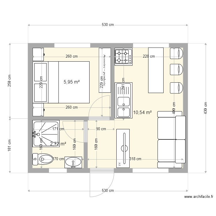 Modèle appart. Plan de 0 pièce et 0 m2