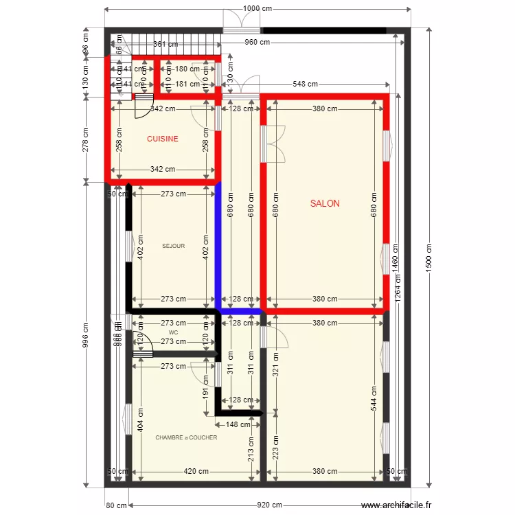T10 x15 Client 32781377 version sans garage. Plan de 