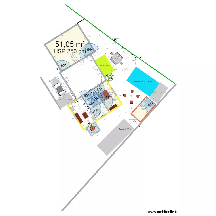 extension projet20 avec plan cadastre. Plan de 