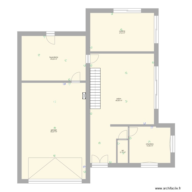 maison individuelle. Plan de 0 pièce et 0 m2