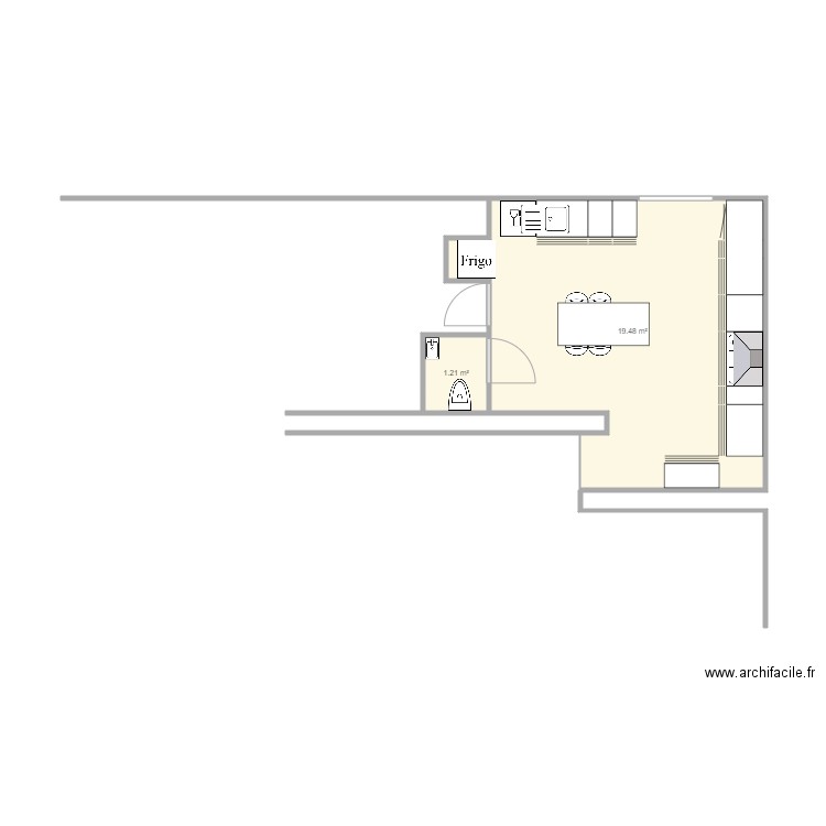 Projection cuisine. Plan de 0 pièce et 0 m2