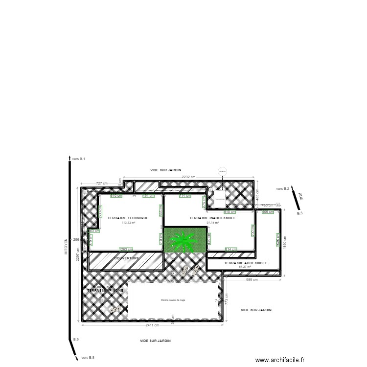 plan de terrasse warang. Plan de 0 pièce et 0 m2