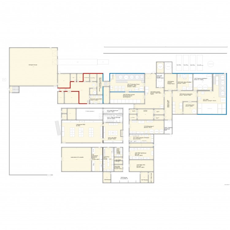 V100 Agrandissement  Fonct CROCMO GMP dans 15 000p2  V100. Plan de 0 pièce et 0 m2