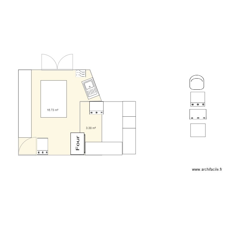 CUISINE3 VARIANTE2   10fev. Plan de 0 pièce et 0 m2