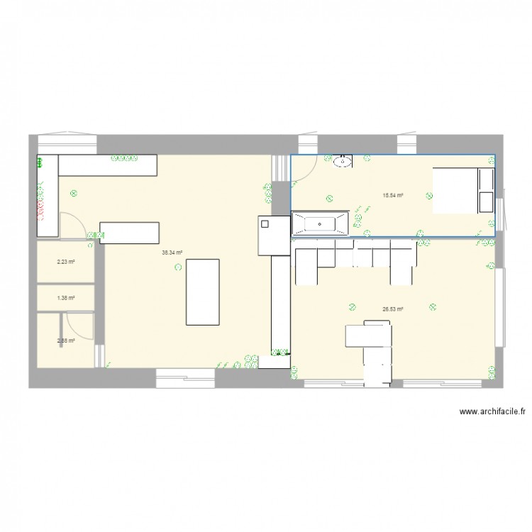 DAM terrasse. Plan de 0 pièce et 0 m2