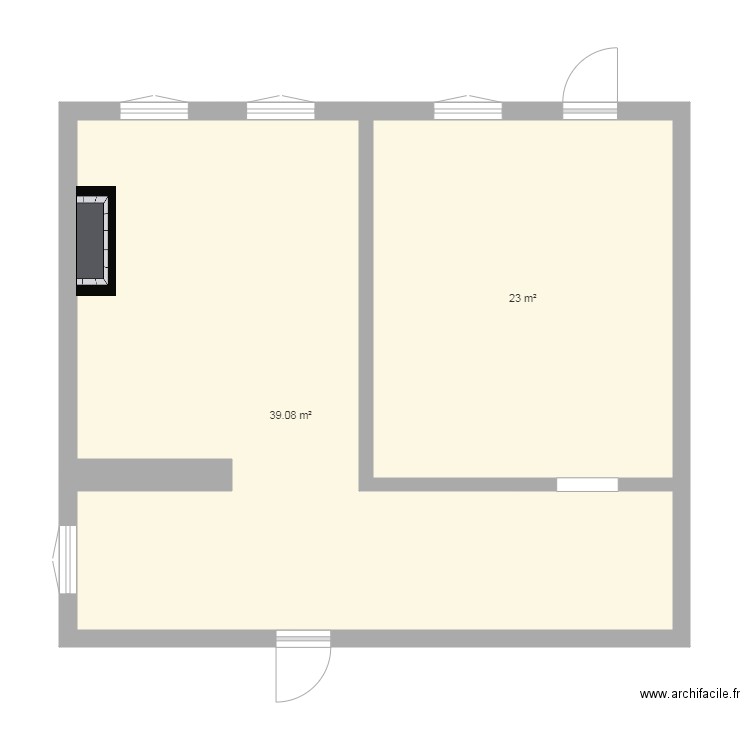 Plan actuelle cuisine Hall. Plan de 0 pièce et 0 m2