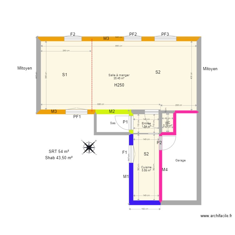 BAILLY. Plan de 0 pièce et 0 m2