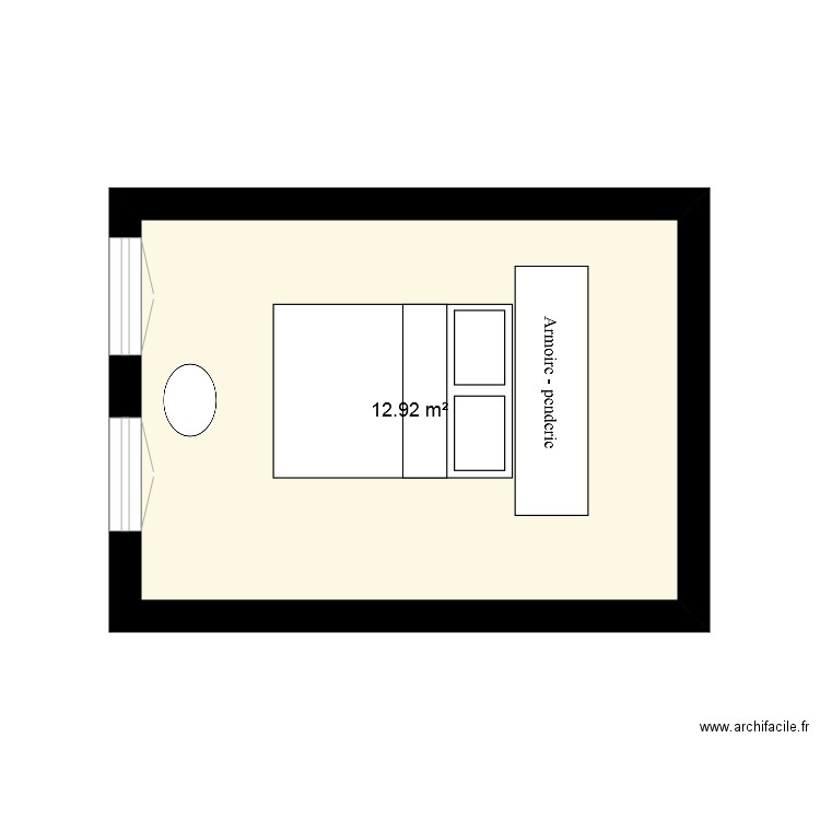 Ferté Macé Plan 1 pièce 13 m2 dessiné par FannyMortain