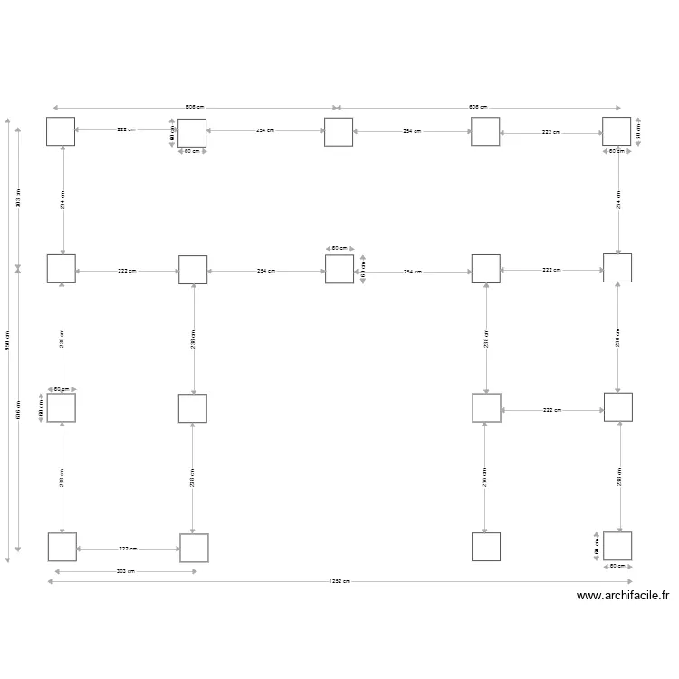Plan fondations 4 modulaires. Plan de Plan fondations 4 modulaires. Plan de