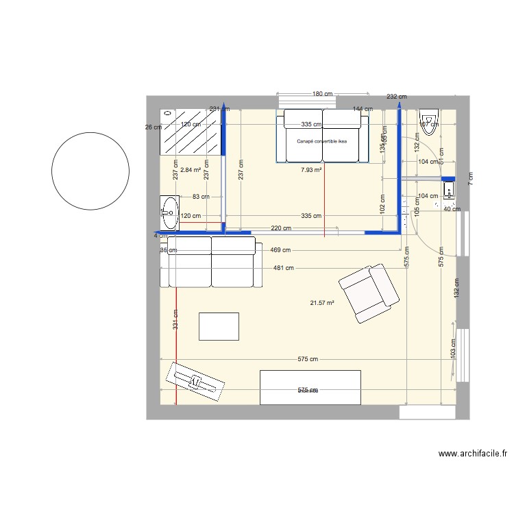 salon et sdb bis wc à part 28 12. Plan de 0 pièce et 0 m2