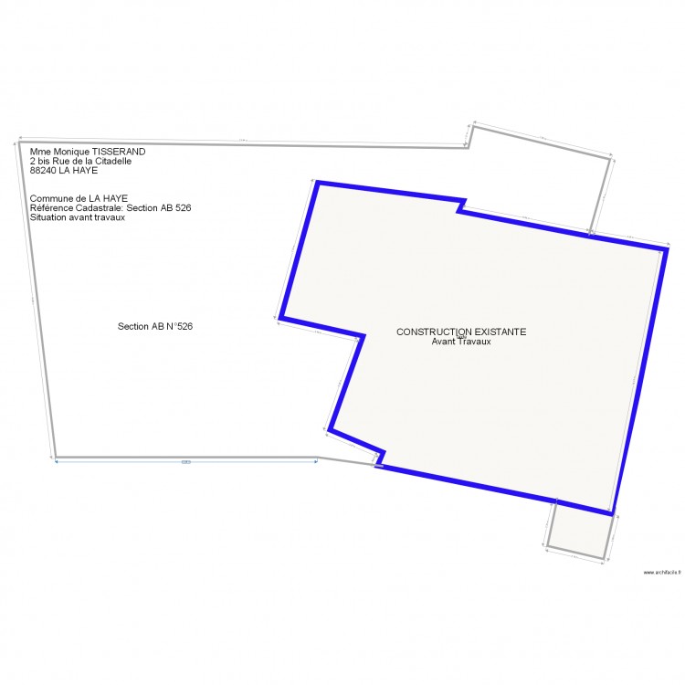 Plan Masse Déclaration Travaux. Plan de 0 pièce et 0 m2