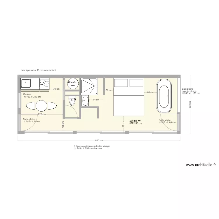 HOUSSE BOAT. Plan de 