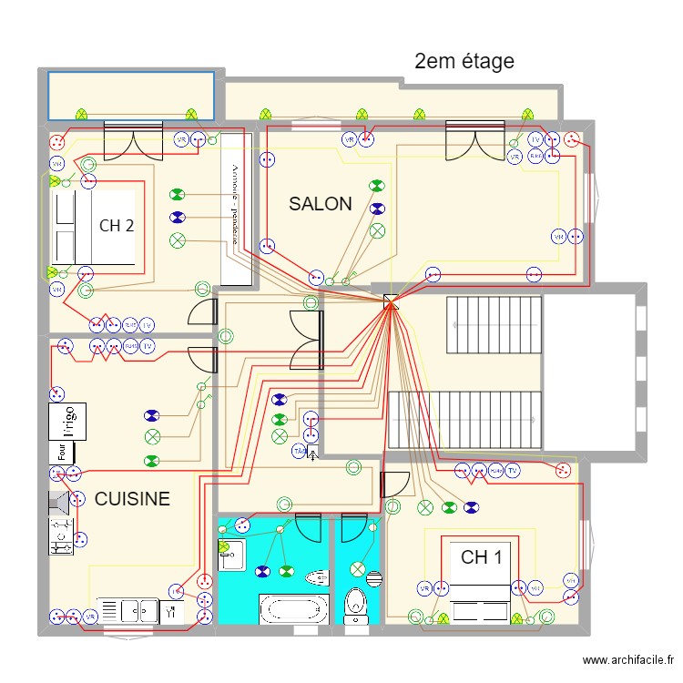 2er etage 1FFF. Plan de 0 pièce et 0 m2