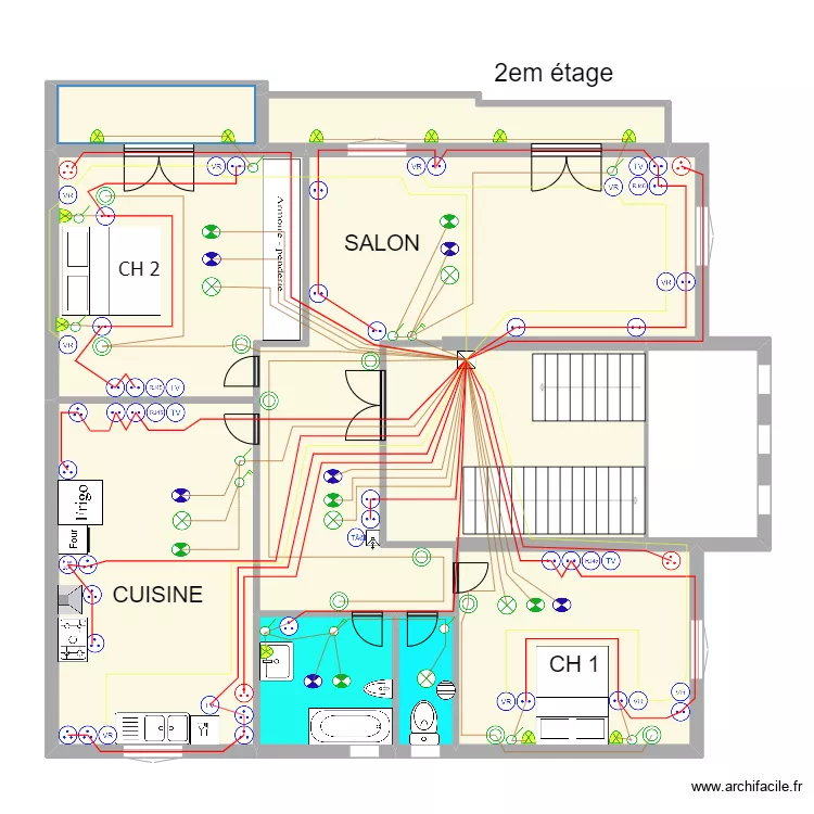 2er etage 1FFF. Plan de 2er etage 1FFF. Plan de