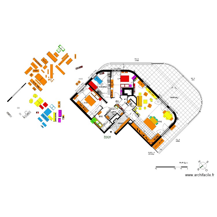 FINAL plan indice 26 biblio vitrée patisserie in buro. Plan de 0 pièce et 0 m2