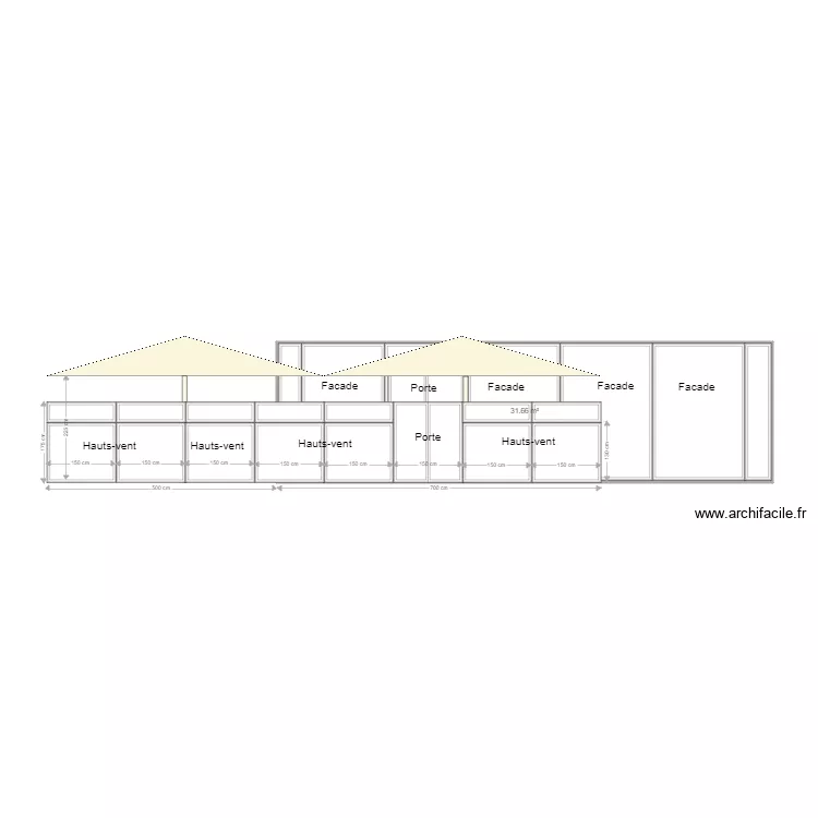 Plan de Coupe Cot&eacute;. Plan de 