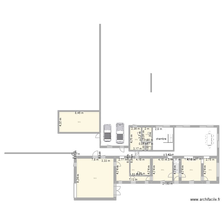 maison ferme 2 modif. Plan de 10 pièces et 213 m2