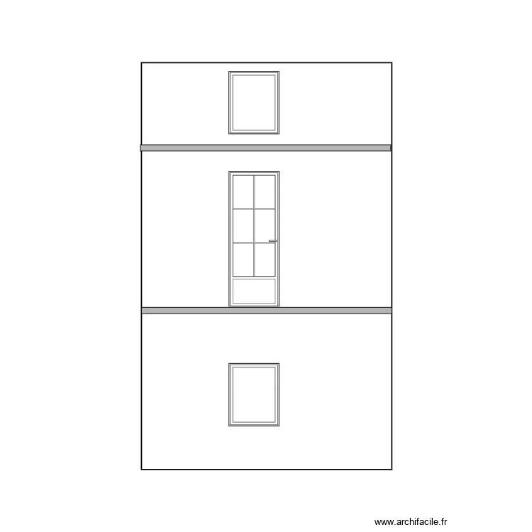 Fa&ccedil;ade Nord. Plan de 
