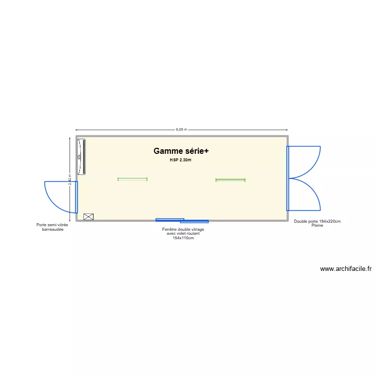 Projet VIGNAL System. Plan de 1  et 14 m²