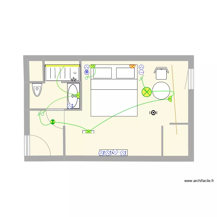 CH135 IBIS k. Plan de 3  et 22 m²