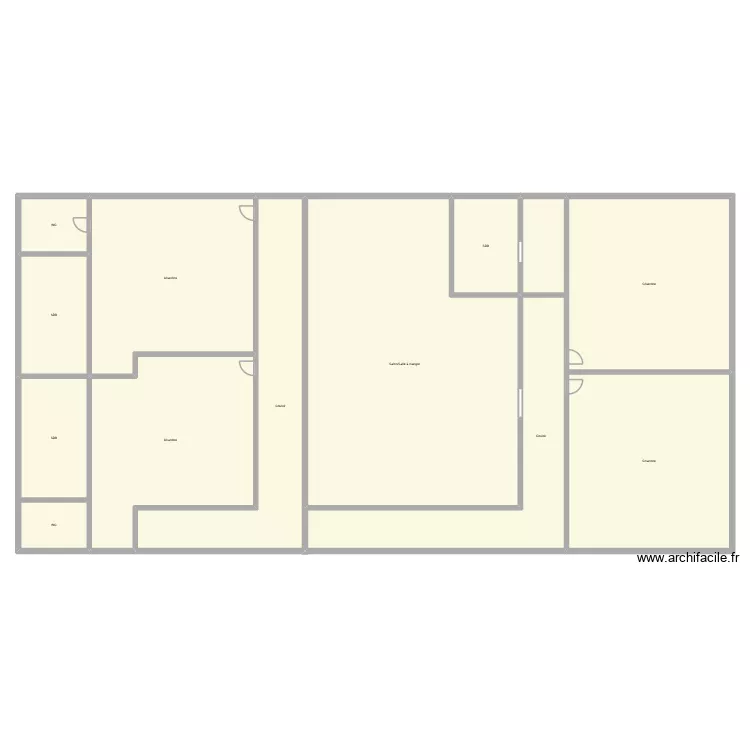 zimouda. Plan de 13  et 743 m²