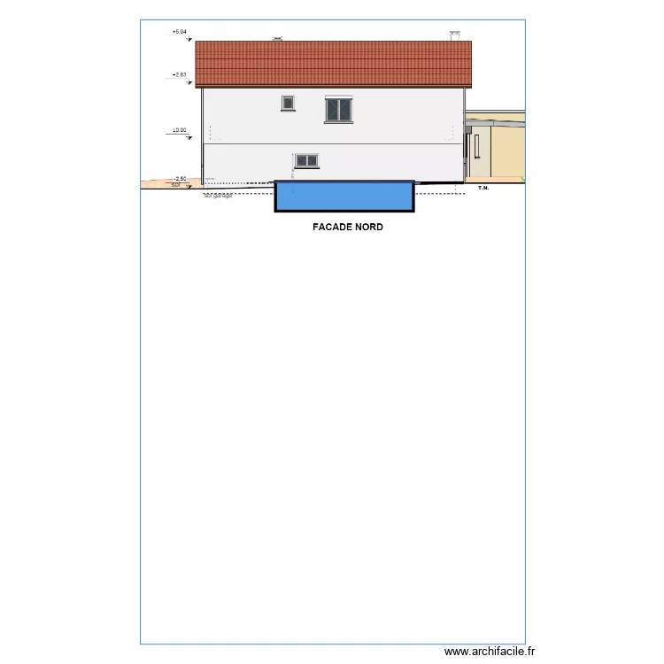FACADE NORD  COUPE 20 09 2024 . Plan de 