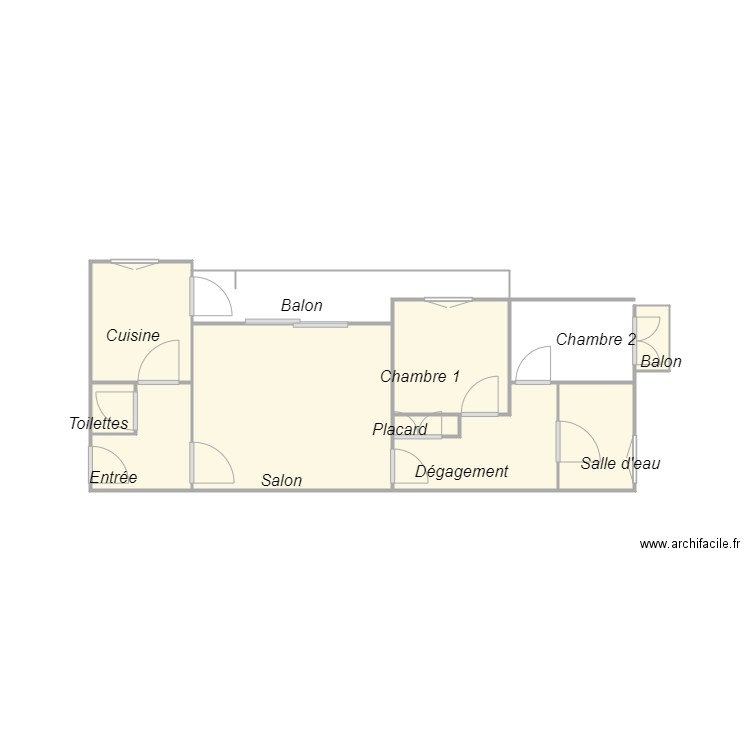 Croquis Succession ROQUEPL0. Plan de 9 pièces et 20 m2