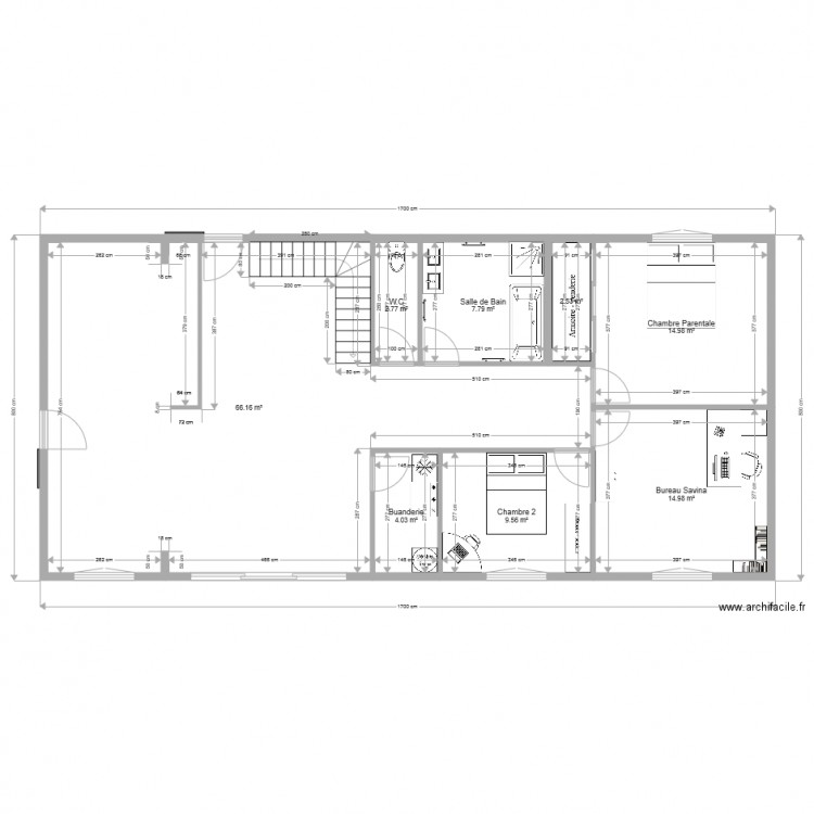 Plan Maison Mitoyenne avec étage 2. Plan de 0 pièce et 0 m2