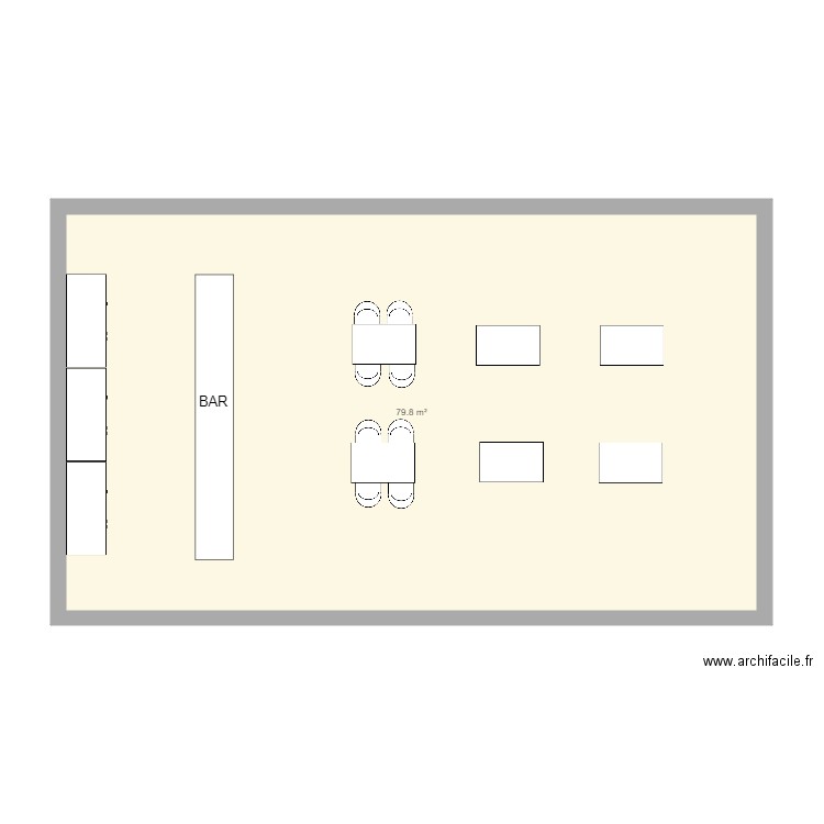 BAR. Plan de 0 pièce et 0 m2