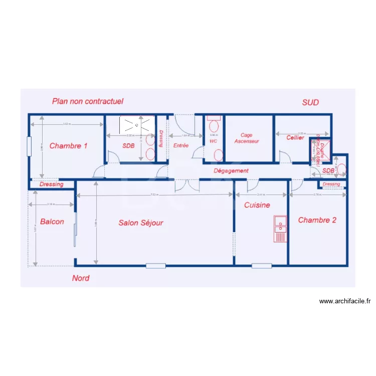 apartement albi. Plan de 