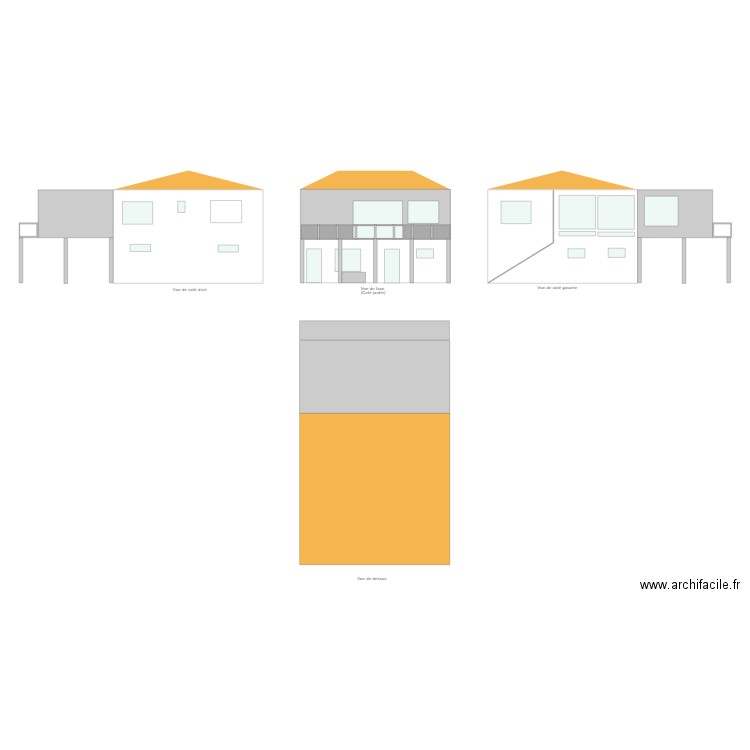 Vue exterieures. Plan de 0 pièce et 0 m2