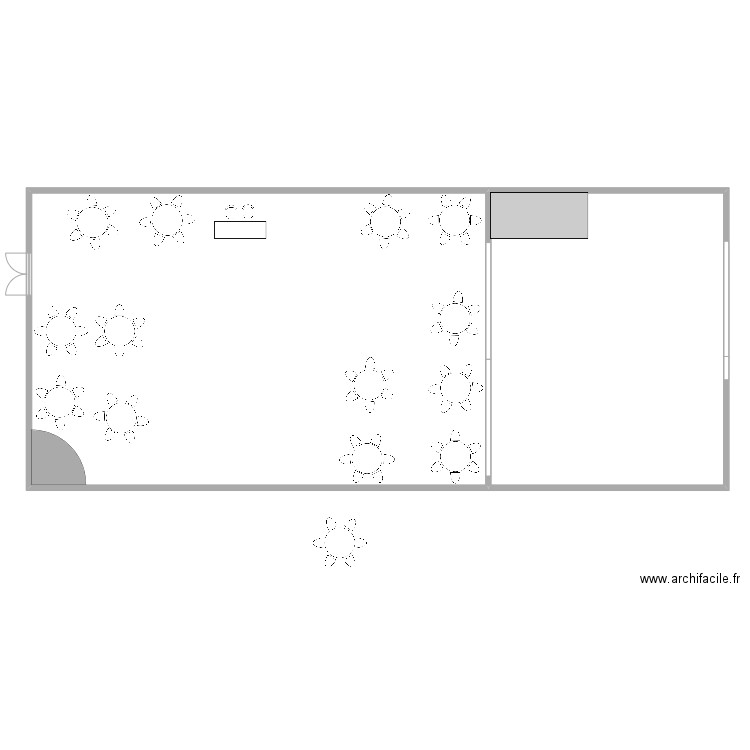 PLAN DE TABLE. Plan de 2 pièces et 370 m2