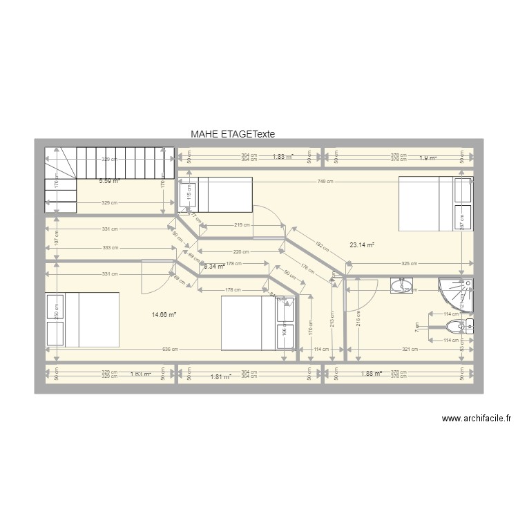 MAHE ETAGE1. Plan de 0 pièce et 0 m2