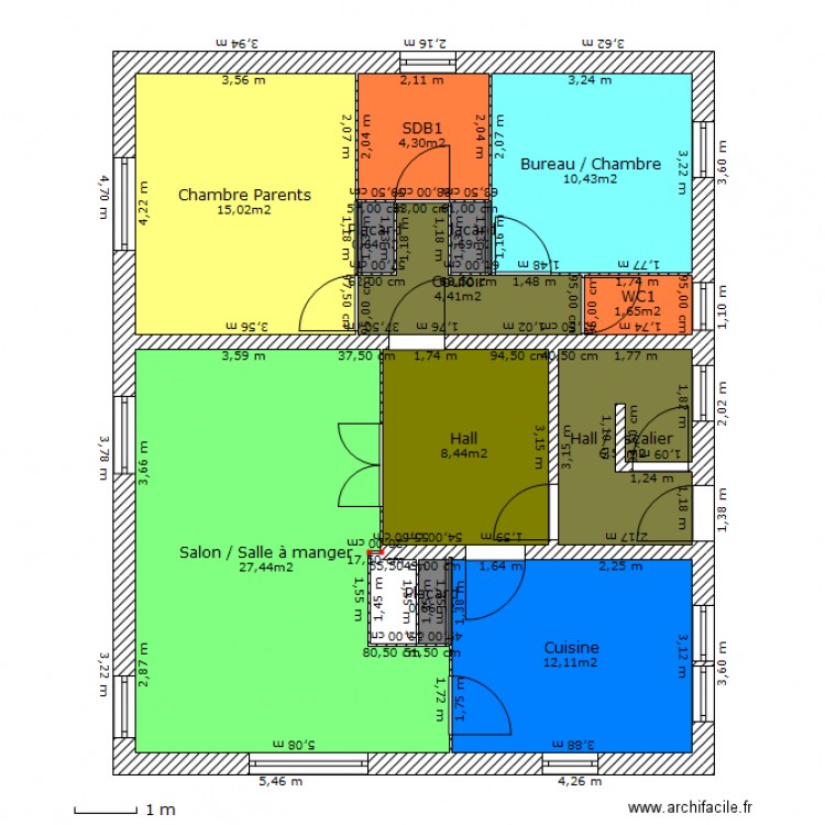 Projet Mireille Rdc. Plan de 0 pièce et 0 m2