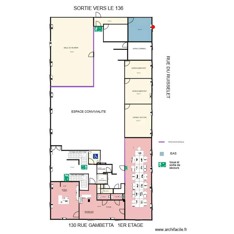 ACIF RBB SALLE ET BUREAU travaux. Plan de ACIF RBB SALLE ET BUREAU travaux. Plan de