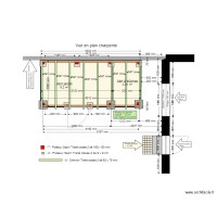 Vue en plan charpente  Abri de Jardin Pascal Sylvie 