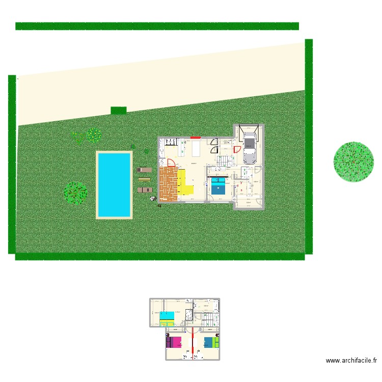 biolle maison2. Plan de 15 pièces et 166 m2