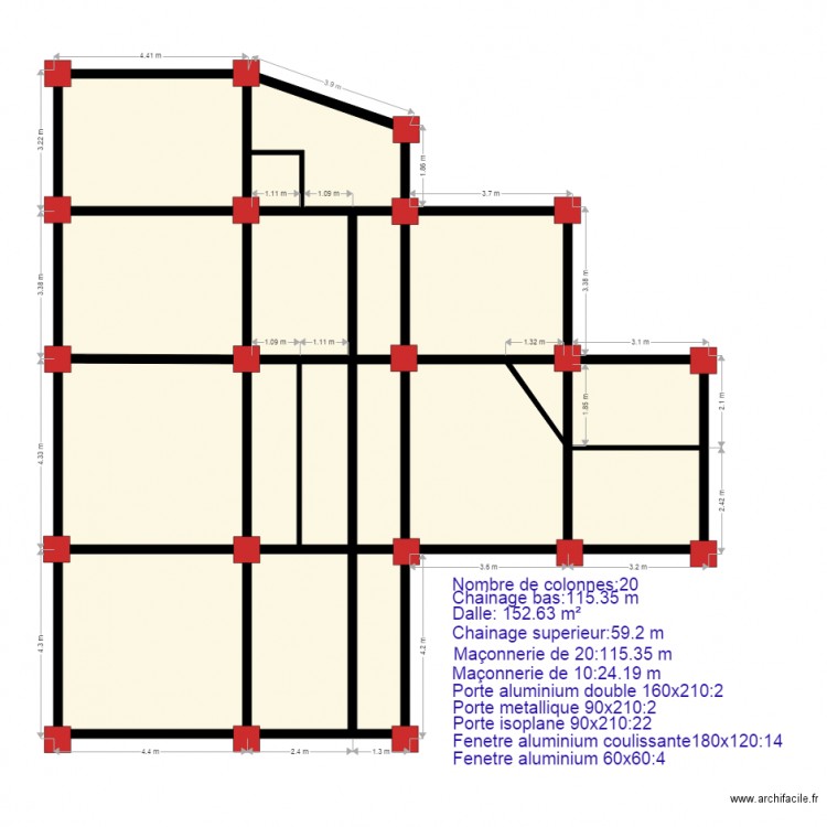 donnees de base. Plan de 0 pièce et 0 m2