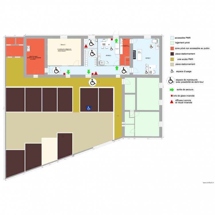 PLAN CABINET ACCESSIBILITE 8. Plan de 0 pièce et 0 m2