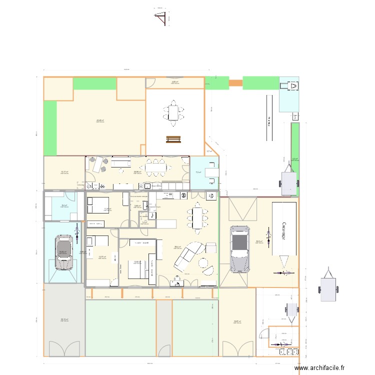 Saint andré 31 janvier. Plan de 25 pièces et 411 m2