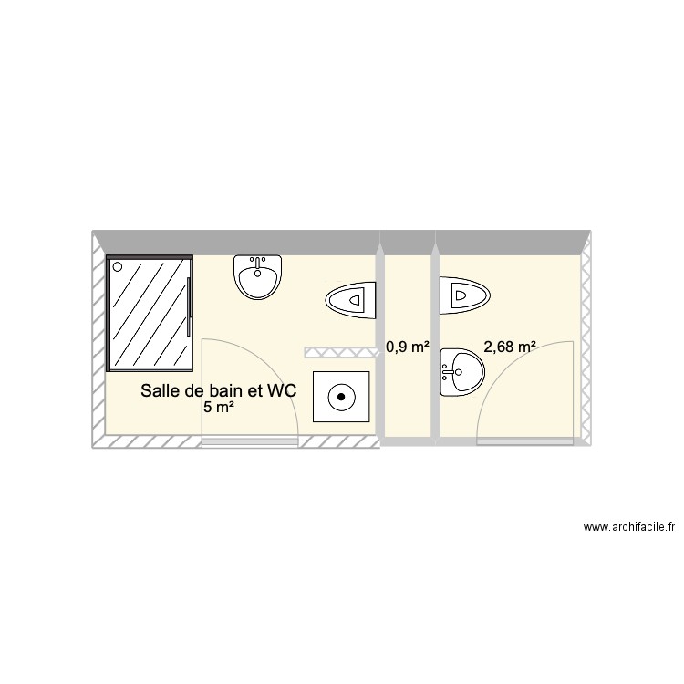 SDB. Plan de 0 pièce et 0 m2