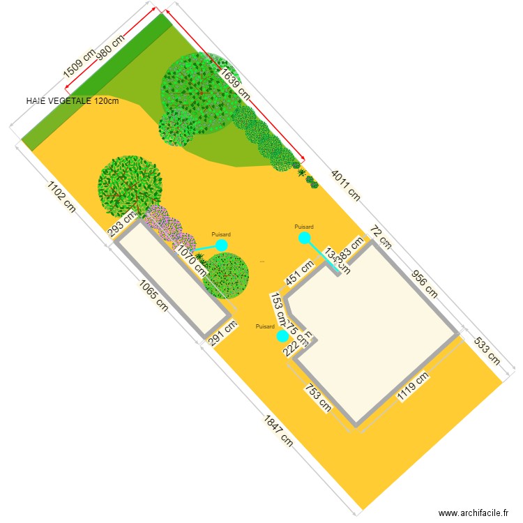 Cherchefeuilles 5. Plan de 2 pièces et 128 m2