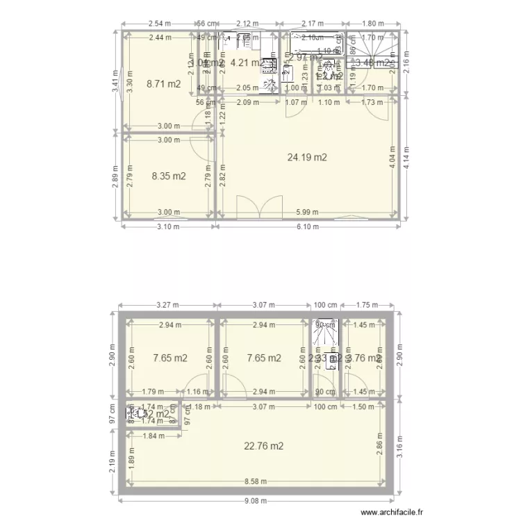 Chalet Gerbepal Avec cuisine. Plan de 