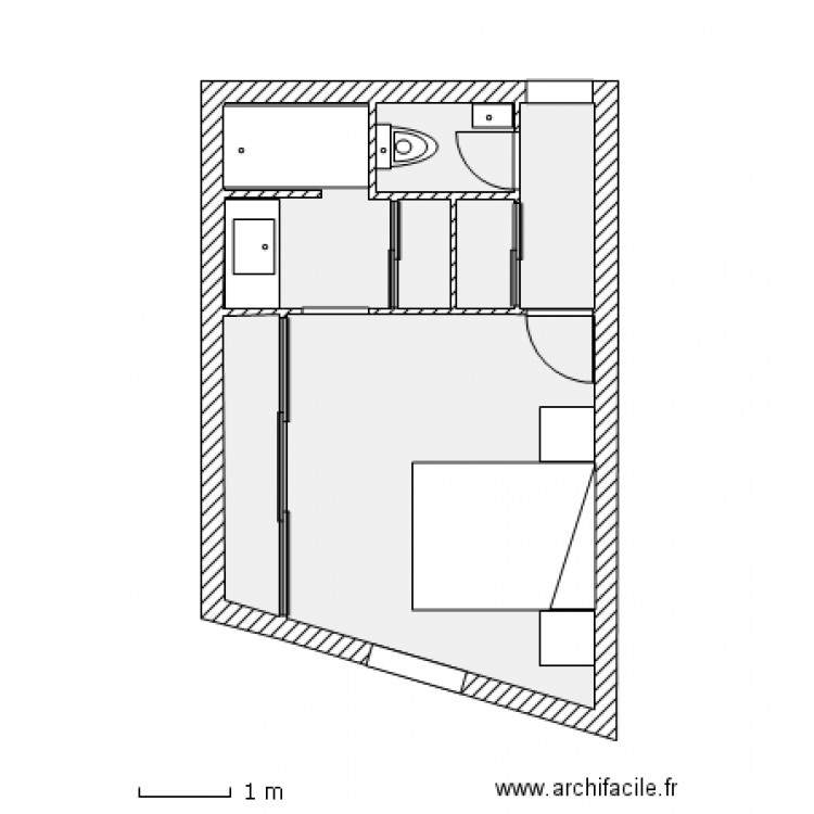 studio1. Plan de 0 pièce et 0 m2