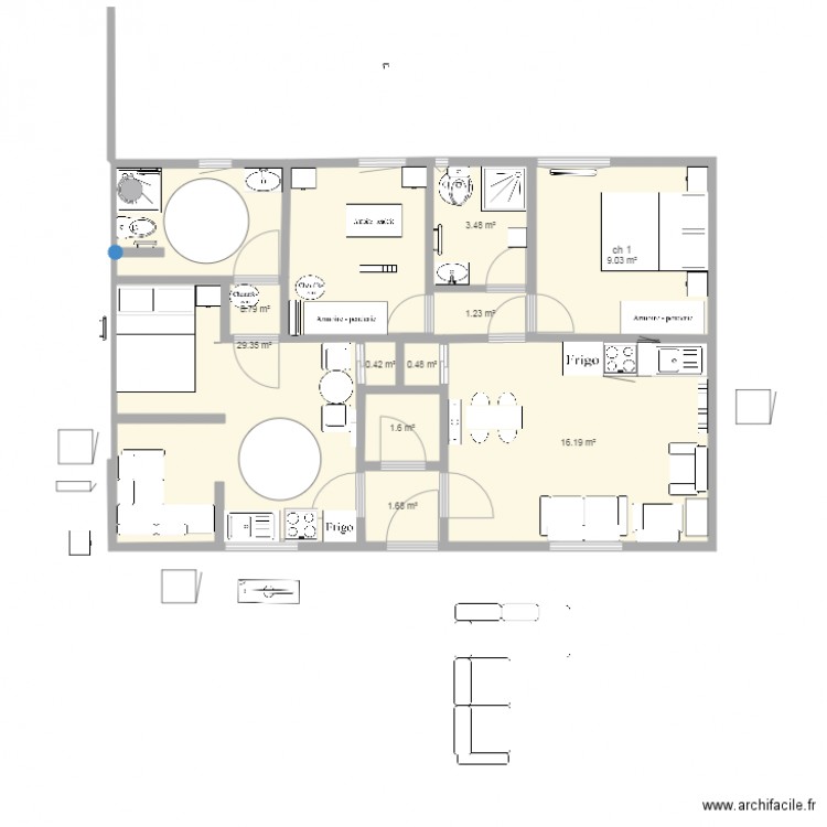 Batiment A coté jardin Norm  et Handicapé  OK. Plan de 0 pièce et 0 m2