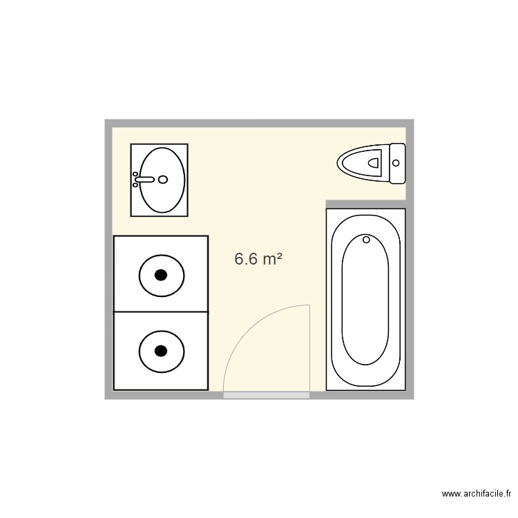 sale de bain A. Plan de 0 pièce et 0 m2