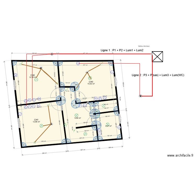 Etage Electricite 2. Plan de 0 pièce et 0 m2