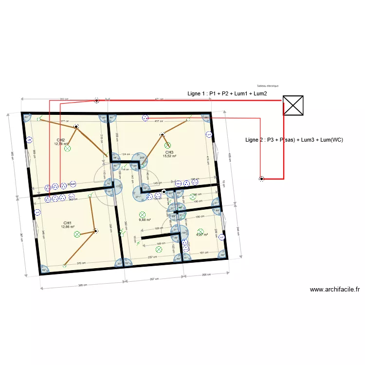 Etage Electricite 2. Plan de 
